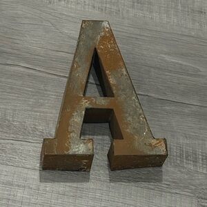 Rustic Metal Letter A Decor